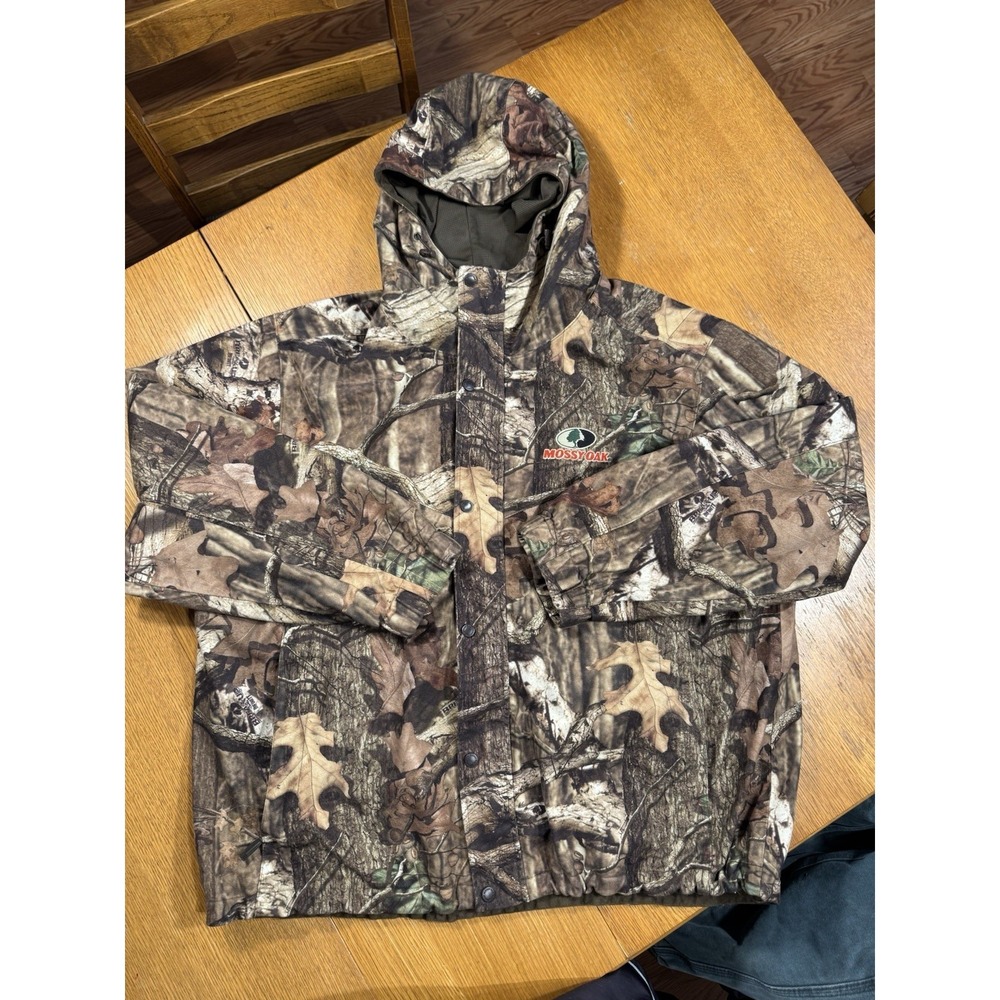Mossy Oak Break Up Infinity Jacket Mens XXL Camo Waterproof Hunting Hooded